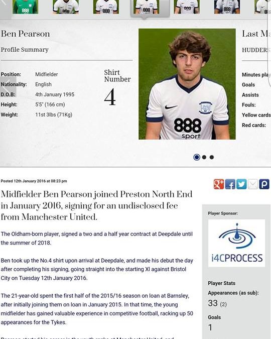 Profile of our player Ben Pearson